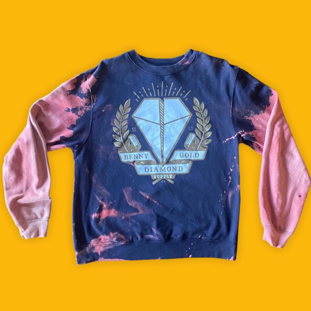 Diamond Supply Co X Benny Gold Acid Wash Sweater